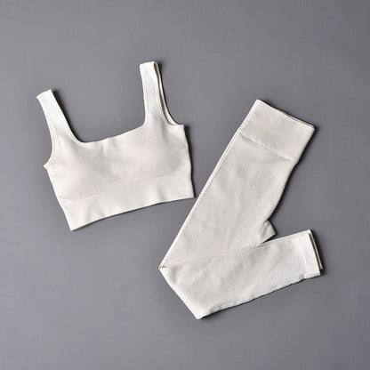 Ribbing Seamless Sport Set Women Two Piece