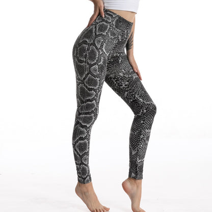 Sports Pants Sexy Leggings High Waist Plaid Printed