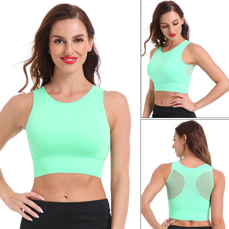 Women Yoga Shirts Breathable Mesh