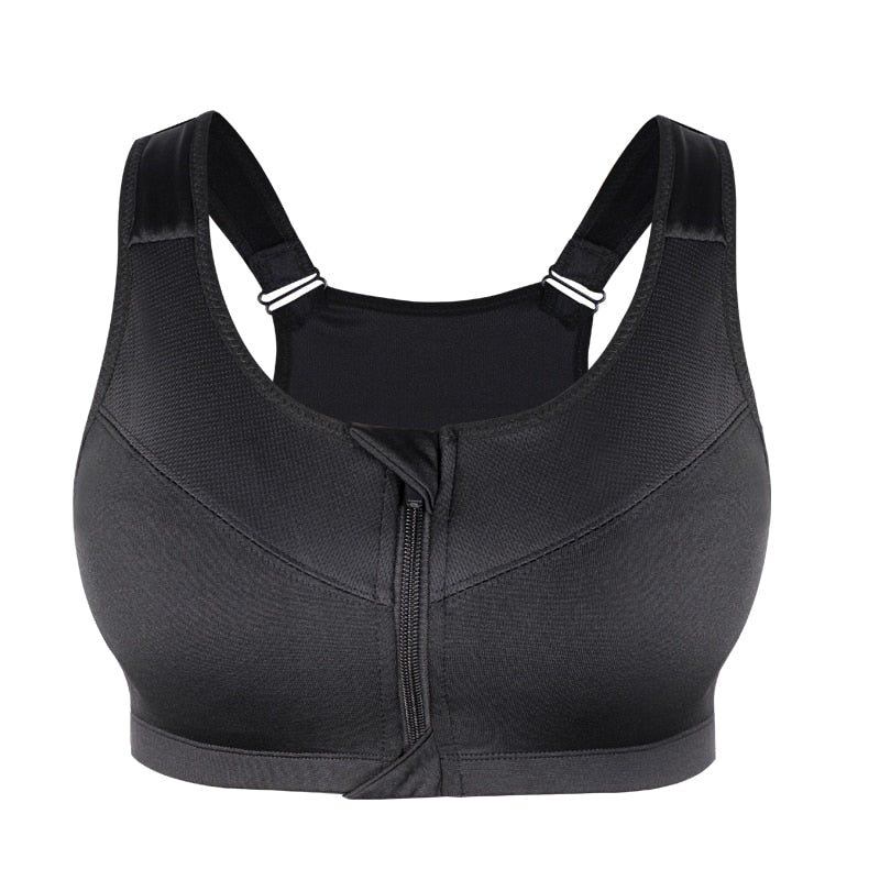 Sports Bras Hot Women Zipper Push Up Vest