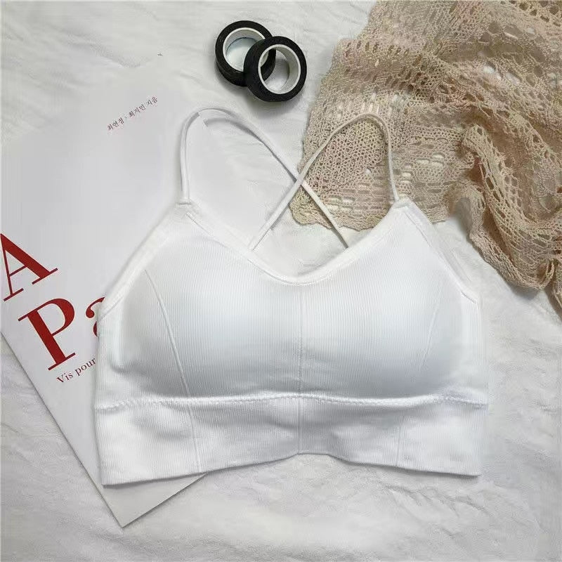 Women Cross Back Sports Bras Thin Straps