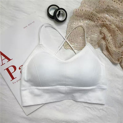 Women Cross Back Sports Bras Thin Straps