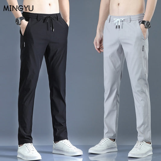 Casual Pants Thin Soft Elasticity Lace-up