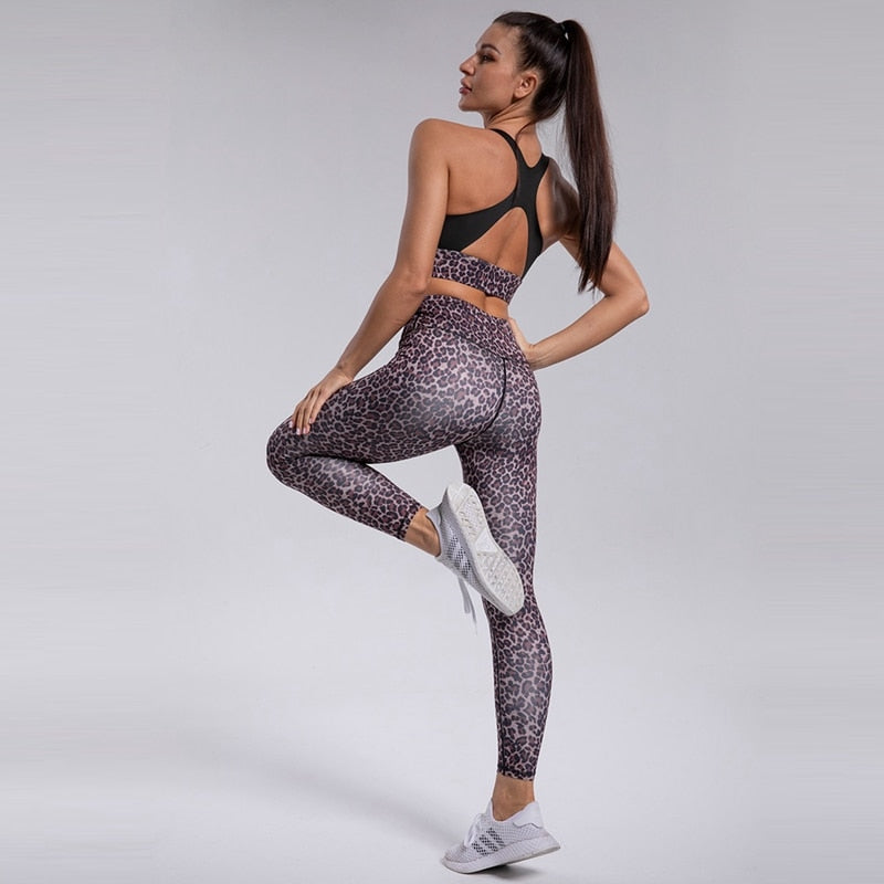 Leopard Yoga Suit for Fitness Women Sportwear Workout