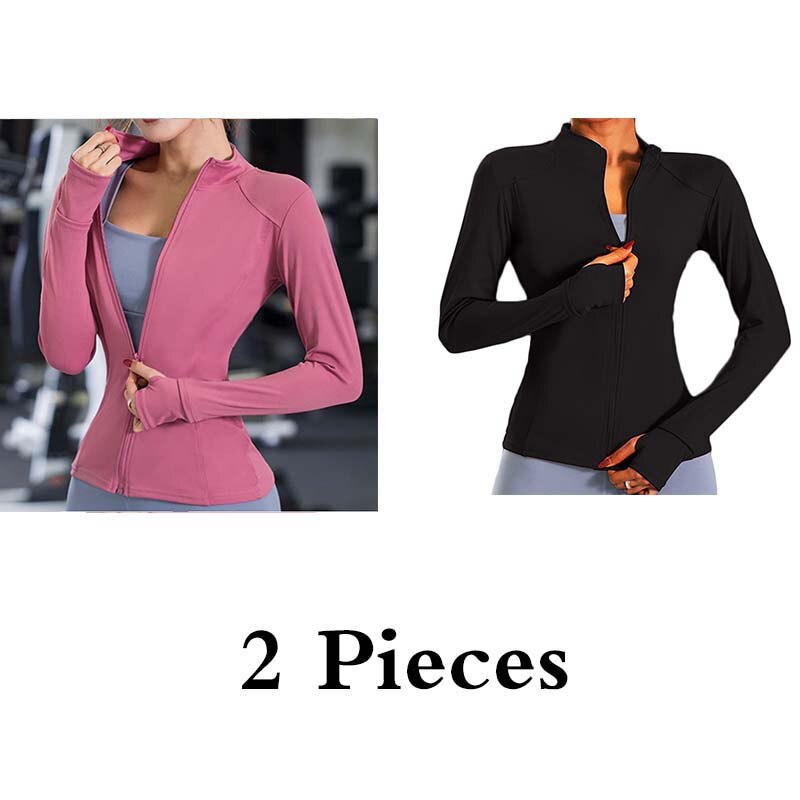 Women's Zipper Long Sleeve Stretchy