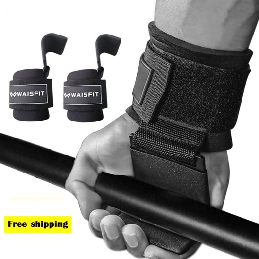 Weight Lifting Hooks Hand-Bar Wrist Straps Hook