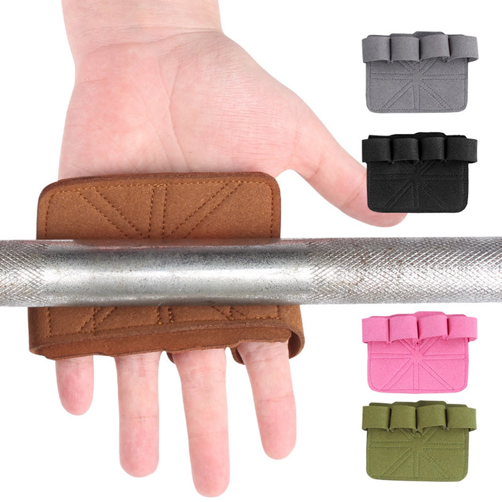 Anti-Skid Leather Weight Lifting Hand Guard Gloves