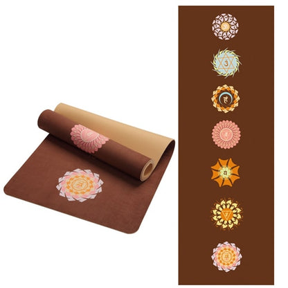 Lotus Pattern Suede TPE Yoga Mat Pad Non-slip Slimming