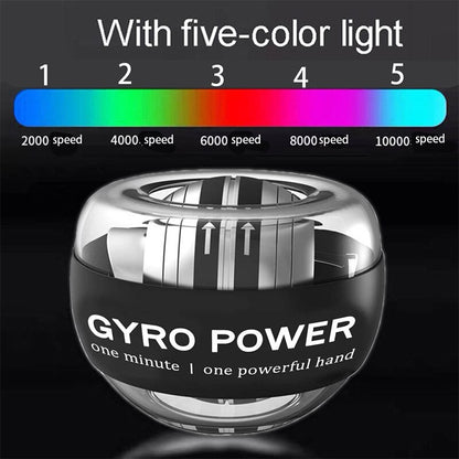 Wrist Pawer Ball Metal LED Gyroball Forearm Muscle