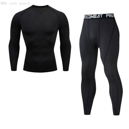 Men Compression Sportswear Suits Gym Tights