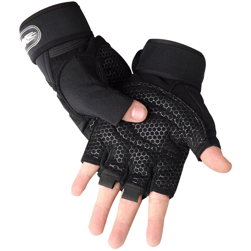 Men Fitness Heavyweight Training Gloves Half Finger