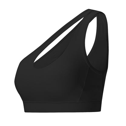 Sexy One Shoulder Solid Sports Bra Women Fitness