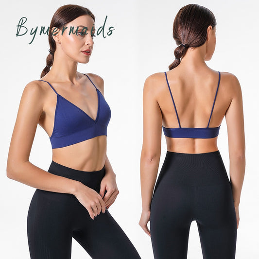 Fitness Yoga Top Deep V Sexy Triangle Cup Bralette