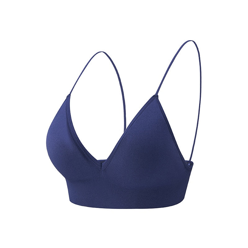 Fitness Yoga Top Deep V Sexy Triangle Cup Bralette