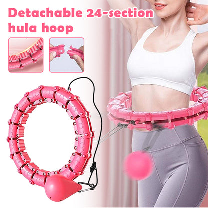 24 Knots Weighted Hoola Fitness Hoop Adult Smart Hula Thin Waist Weight Loss