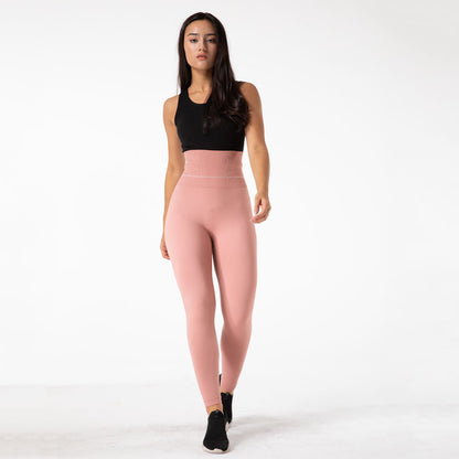 Women Solid Color Fitness Tight High Waist Forged Seamless Pink Yoga Pants