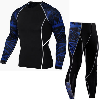 Sportwear Rashgard Sport Shirt Men Compression Pants Punisher Gym Running Shirt Men Fitness Leggings Clothes Tight Suit