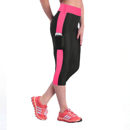 Women Sport Fitness Leggings Pants Side Puffs