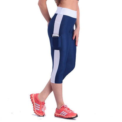 Women Sport Fitness Leggings Pants Side Puffs