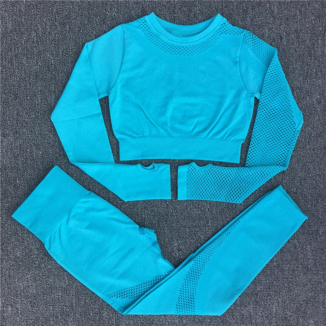 Yoga Set Women Sport Suit Gym Clothes 2 Piece