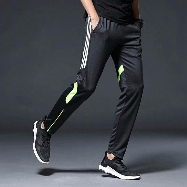 Men Sports Running Pants zipper Pockets Athletic