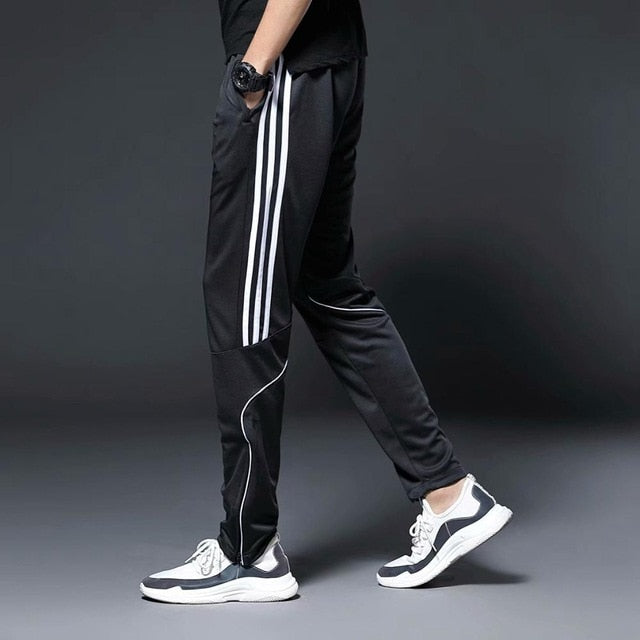 Men Sports Running Pants zipper Pockets Athletic