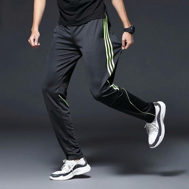 Men Sports Running Pants zipper Pockets Athletic