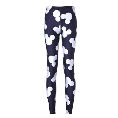 Women Minnie Mickey Yoga Gym Leggings Athletic Women Sport Clothing Workout Femme Mujer Running Sportwear Minnie Mickey Pants