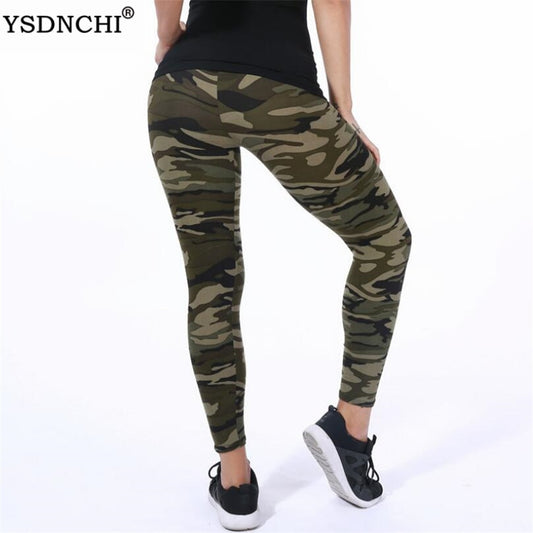 Women Leggings High Elastic Skinny Camouflage