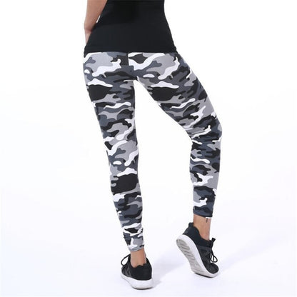 Women Leggings High Elastic Skinny Camouflage