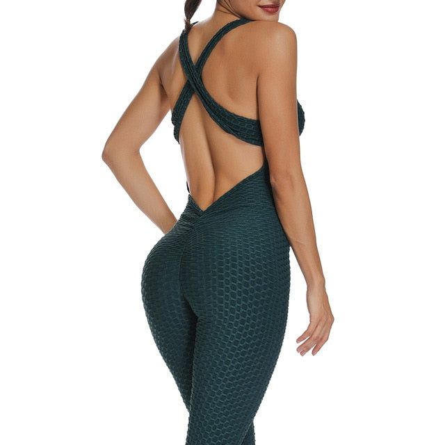 Fitness Women Sport Suit Jumpsuit Sexy Sleeveless