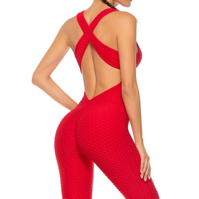 Fitness Women Sport Suit Jumpsuit Sexy Sleeveless