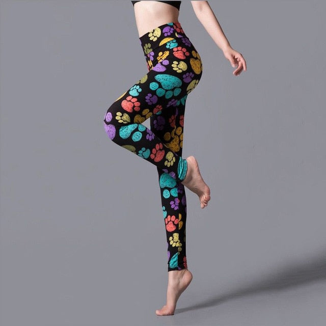 Casual Leggings Women Black Plus Size Elastic