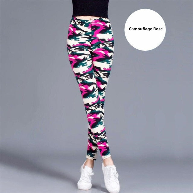 Casual Leggings Women Black Plus Size Elastic