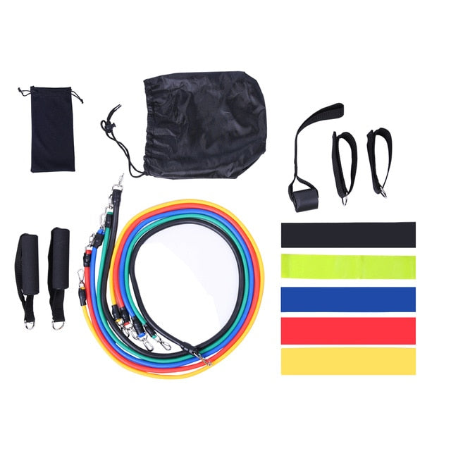 Set Latex Resistance Bands Gym Door Set Yoga