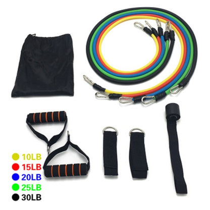 Set Latex Resistance Bands Gym Door Set Yoga