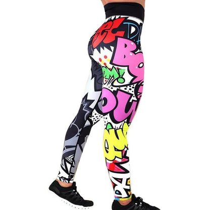 Women Cherry Blossoms Print Gym Leggings