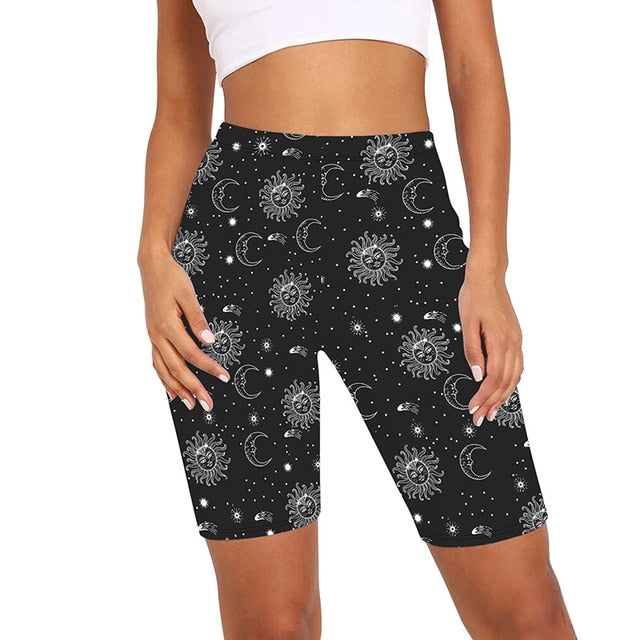 Women Cherry Blossoms Print Gym Leggings