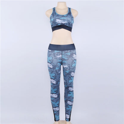 Sport Suit Print Fitness Suit Leggings Breathable Yoga Set Sexy sporty woman Workout Sportswear Tracksuit For Women gym clothing