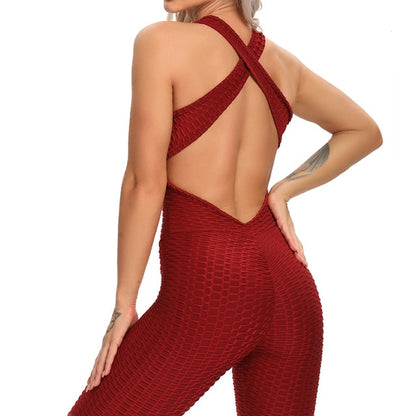 Fitness Women Sport Suit Jumpsuit Sexy Sleeveless