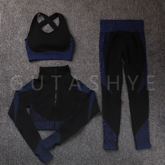 Sport Suit Woman Seamless Running Tracksuit