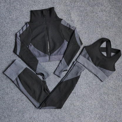 Sport Suit Woman Seamless Running Tracksuit