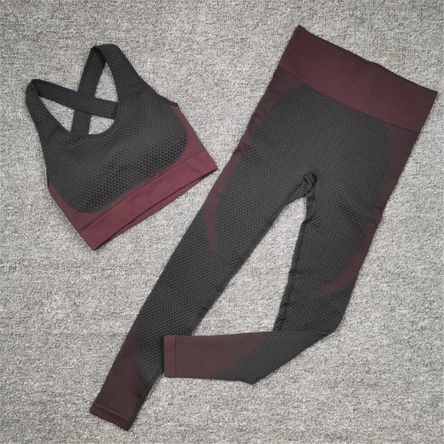 Sport Suit Woman Seamless Running Tracksuit