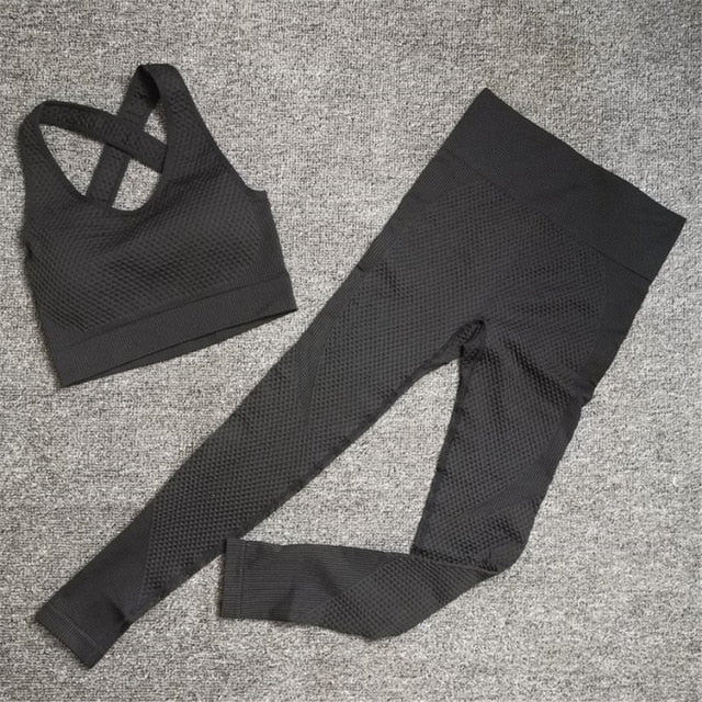 Sport Suit Woman Seamless Running Tracksuit