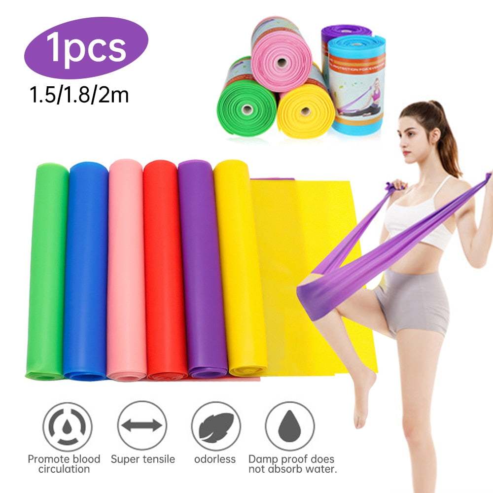 6 Colors Yoga Resistance Bands Set Elastic Band